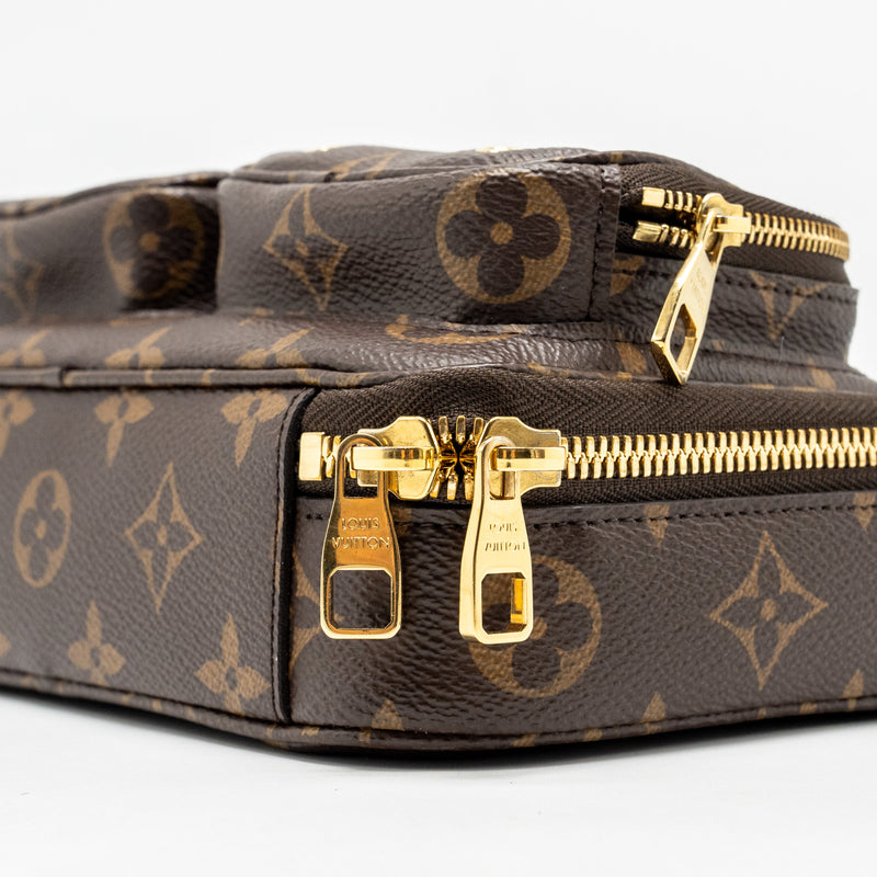 Louis Vuitton utility crossbody bag monogram canvas GHW