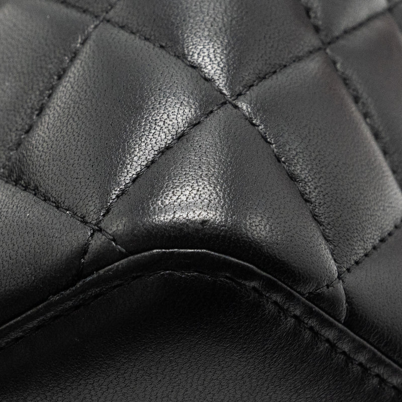 Chanel Long Vanity With Chain Lambskin Black LGHW (Microchip)