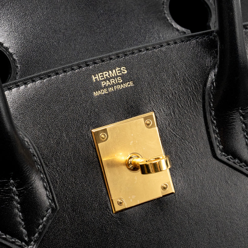 Hermes Birkin 30 Box Black GHW Stamp B