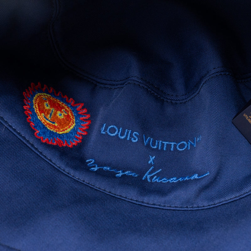 Louis Vuitton Size L Yayoi Kusama Reversible Faces Bucket Hat blue/multicoloure