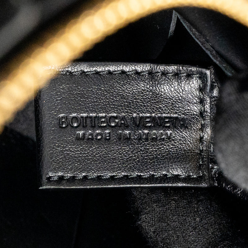 Bottega Veneta Cassette Camera Bag Smooth Intreccio Leather Black GHW