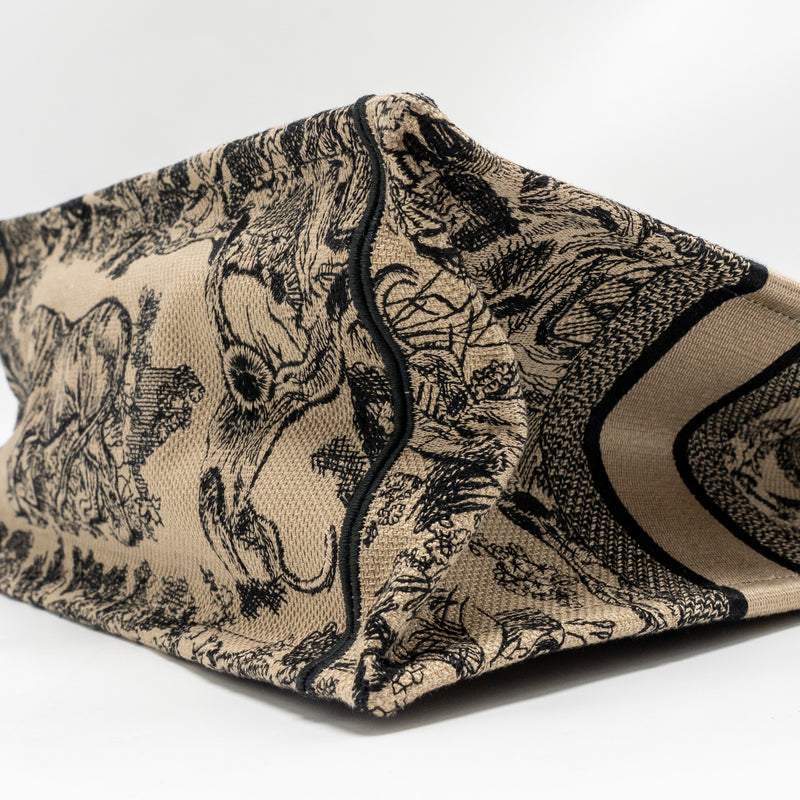 Dior Medium Dior Book Tote Toile de Jouy Reverse Embroidery Canvas Beige