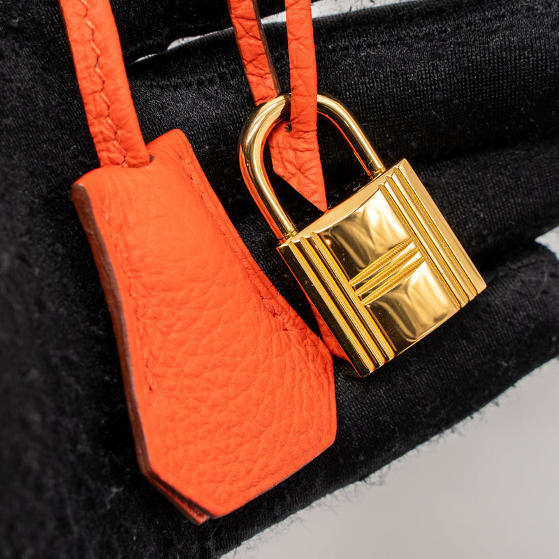 Hermes kelly 32 togo capucine GHW stamp square Q
