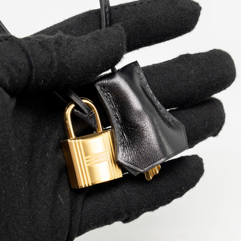 Hermes Birkin 30 Box Black GHW Stamp B