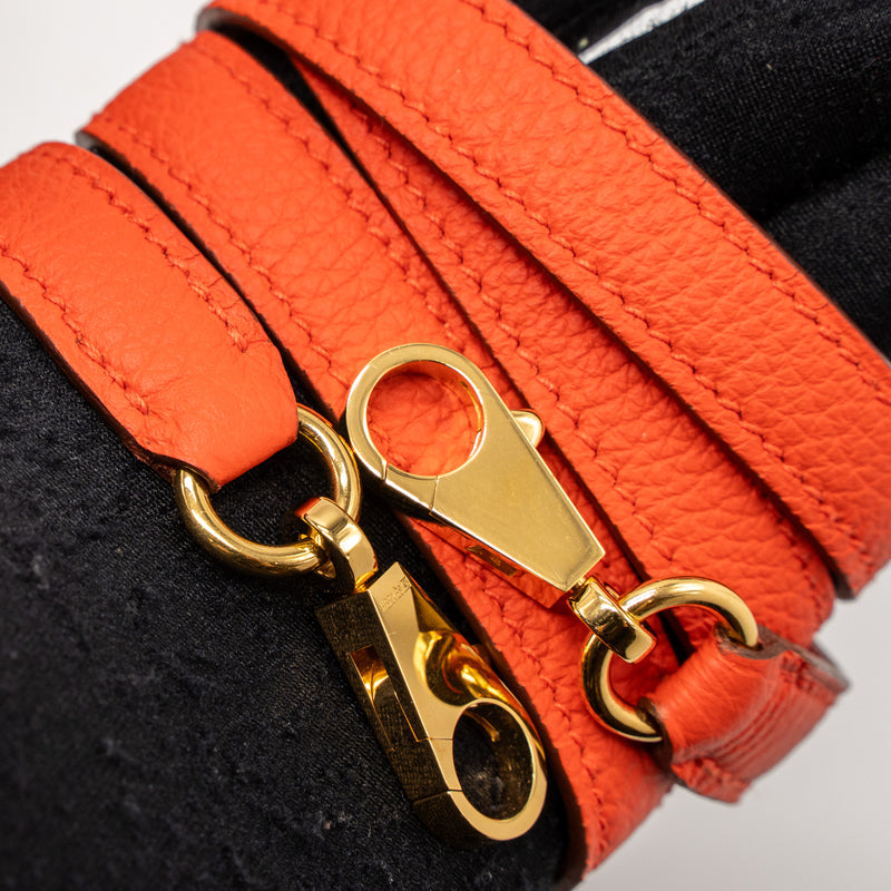 Hermes kelly 32 togo capucine GHW stamp square Q