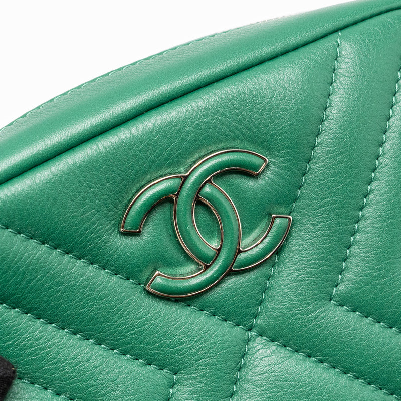 Chanel Small Camera Bag Calfskin Green SHW