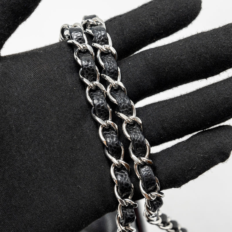 Chanel Medium Classic Double Flap bag caviar black SHW (microchip)