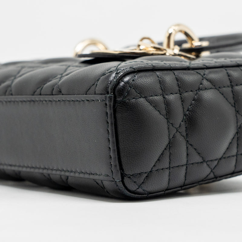 Dior Small Lady D-Joy Bag Cannage Lambskin Black LGHW