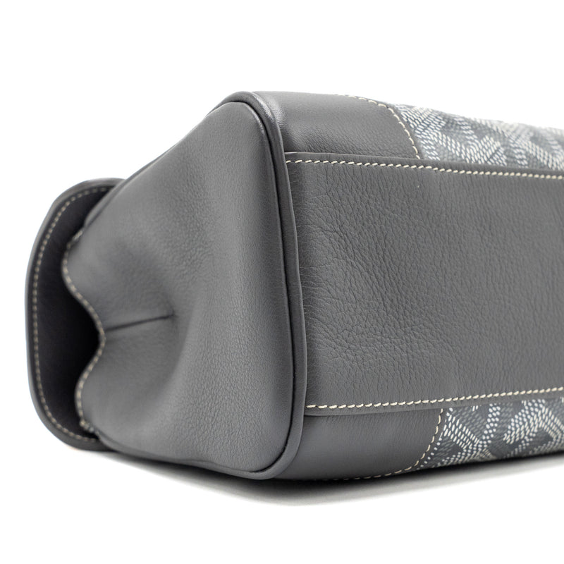 Goyard Mini Saigon bag goyardine canvas grey SHW