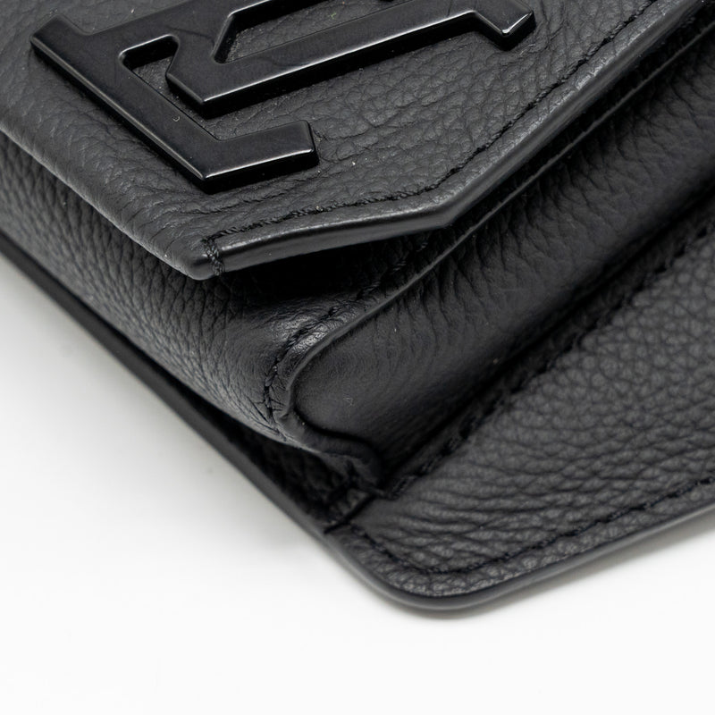 Louis Vuitton Aerogram Takeoff Sling Black Grained Calfskin Black Hardware