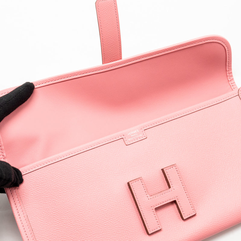 Hermes Jige 29 Clutch Epsom Rose Confetti Stamp Square R