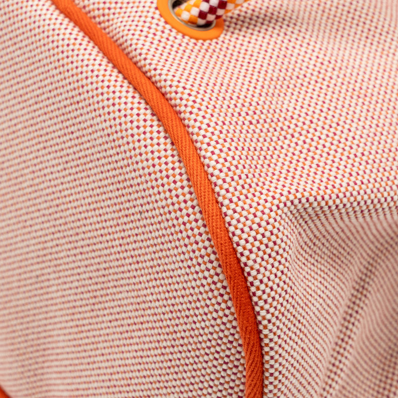 Hermes Les Cabanes backpack canvas pink / orange