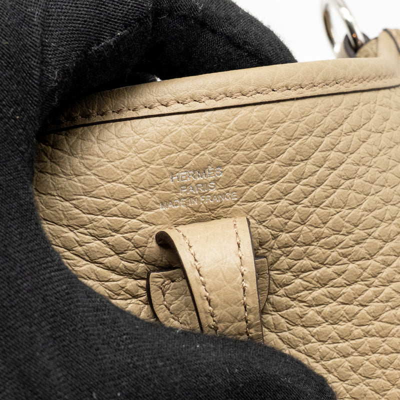 Hermes Mini Evelyne Clemence Beige Marfa Multicoloured Strap SHW Stamp W