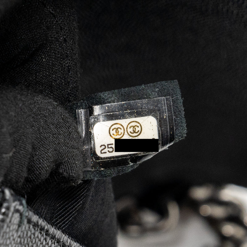 Chanel Medium Boy Bag Caviar Black Ruthenium Hardware