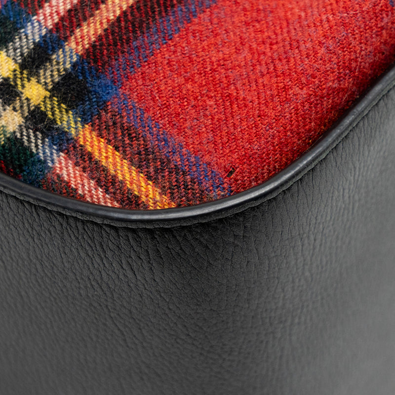 LOEWE HAMMOCK TARTAN BAG BLACK/RED TARTAN CALF/TEXTILE SHW