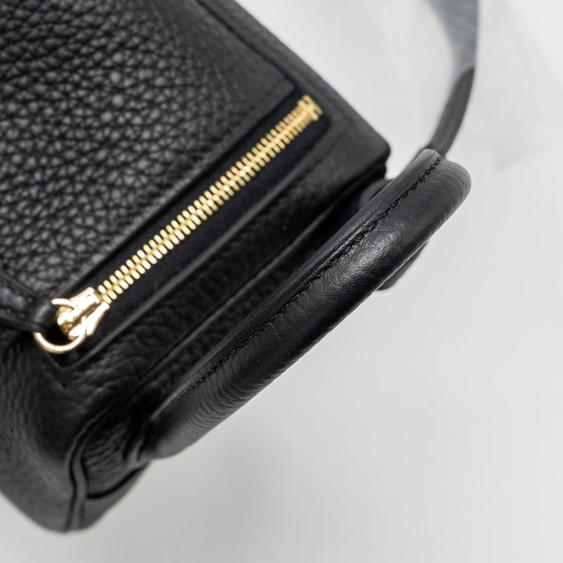 Hermes Mini Lindy Clemence Black GHW Stamp B