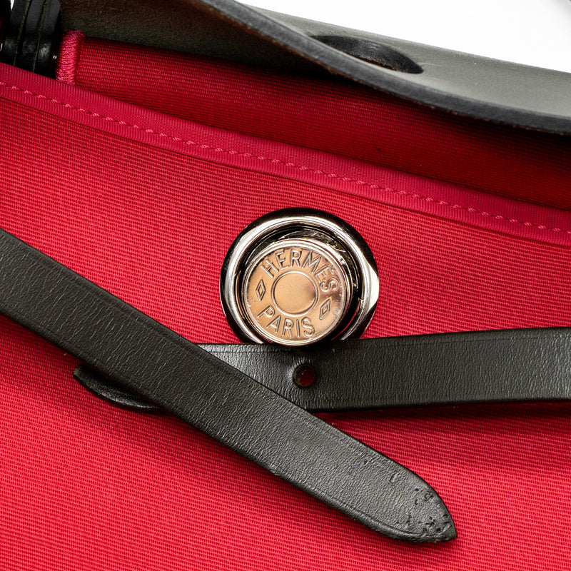 Hermes Herbag 31 Zip Bag Cache Hunter/Canvas Pink SHW Stamp A