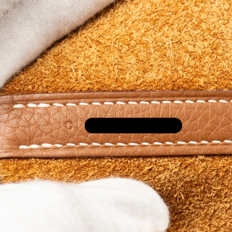 HERMES Picotin 22 Lock Bag Clemence Gold SHW Stamp C