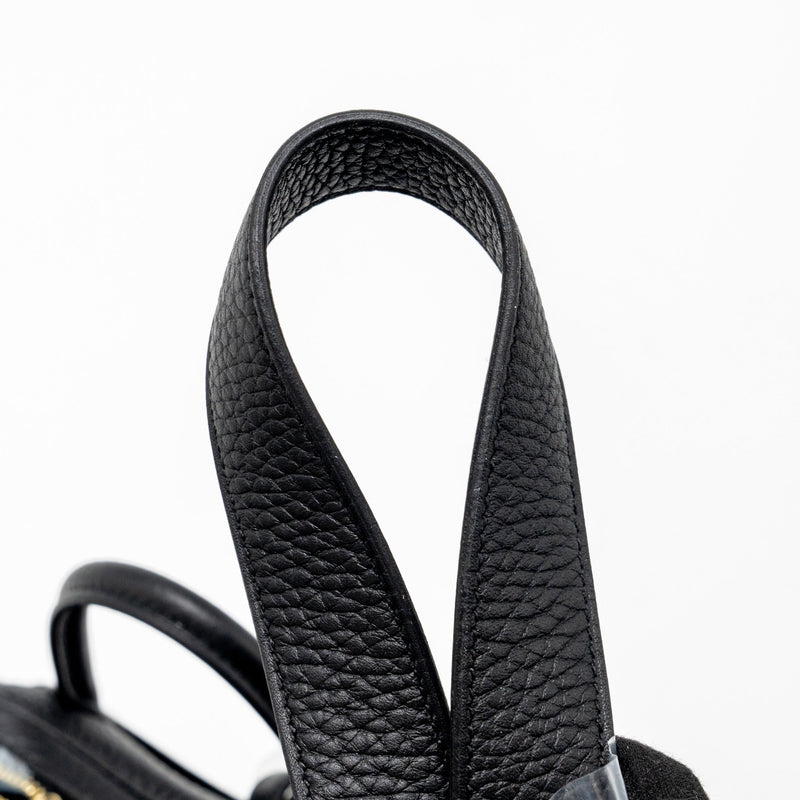 Hermes Mini Lindy Clemence Black GHW Stamp B