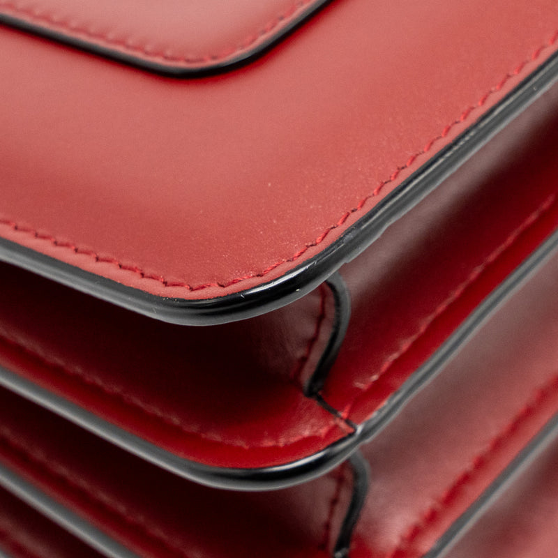 Bvlgari Serpenti Forever Top Handle Bag Calfskin Red LGHW