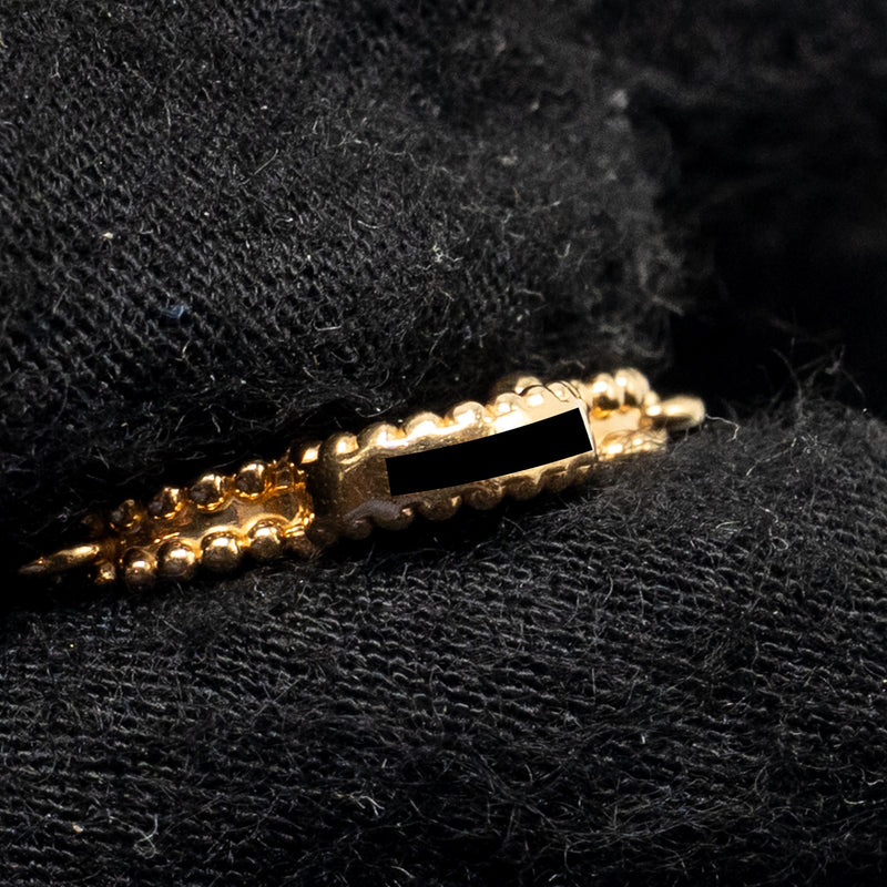 Van Cleef & Arpels Vintage Alhambra Bracelet 5 Motifs Onyx Yellow Gold