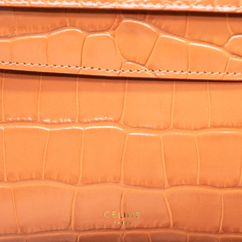 Celine Nano Belt Bag Croc Embossed Calfskin Lychee GHW