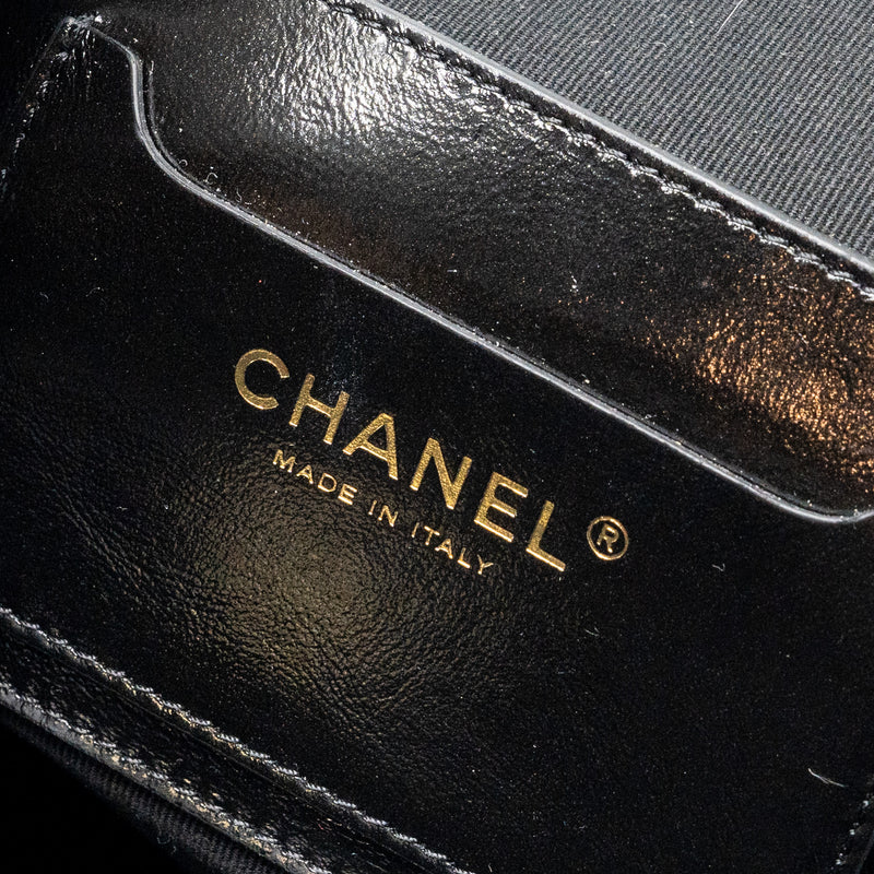 Chanel 22A Mini Backpack Patent Black LGHW (microchip)