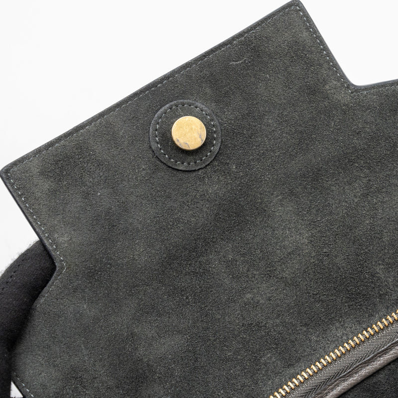 MICRO BELT BAG IN GRAINED CALFSKIN - GREY