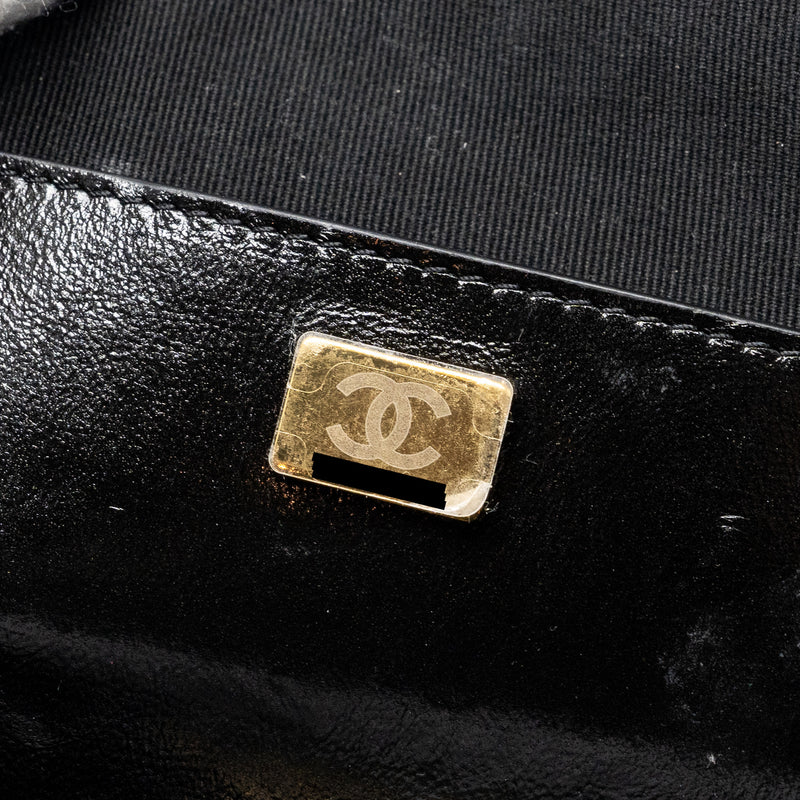 Chanel 22A Mini Backpack Patent Black LGHW (microchip)