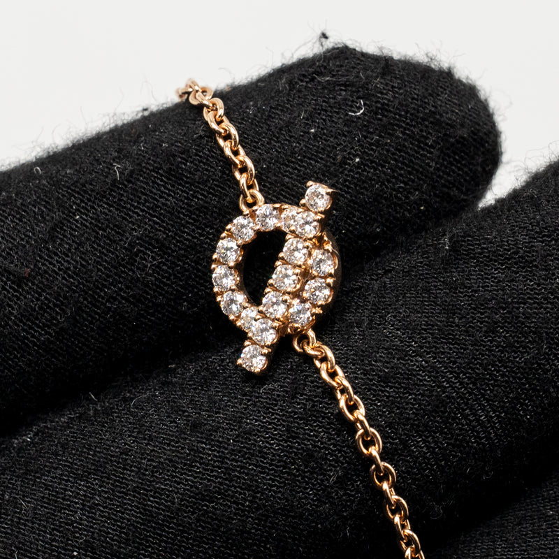 Hermes size ST Finesse bracelet rose gold diamonds