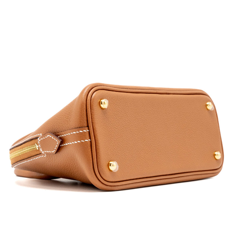 Hermes Mini Bolide Evercolor Gold GHW stamp B