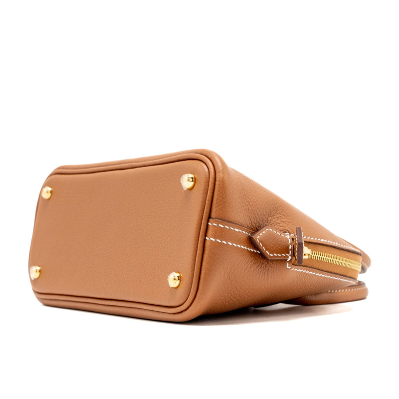 Hermes Mini Bolide Evercolor Gold GHW stamp B
