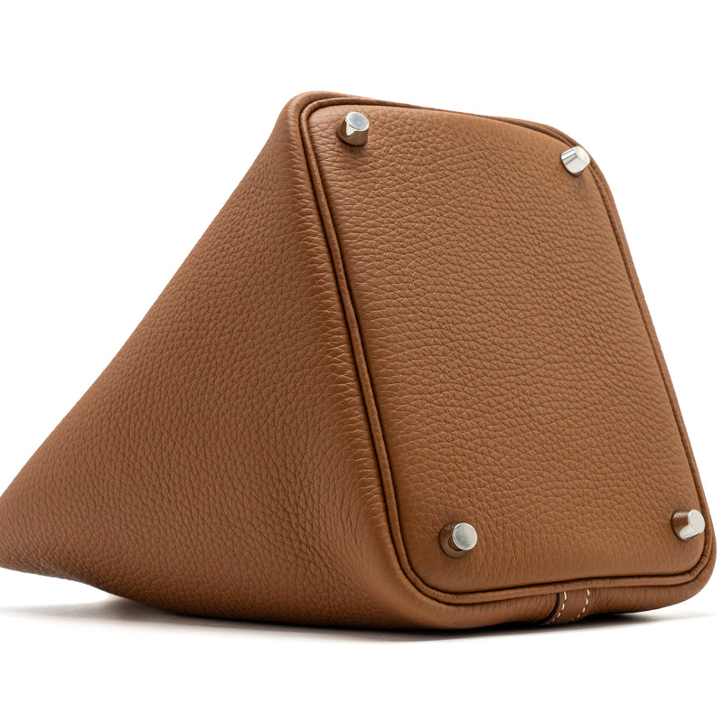Hermes Picotin 18 Lock Bag Clemence Gold SHW Stamp U