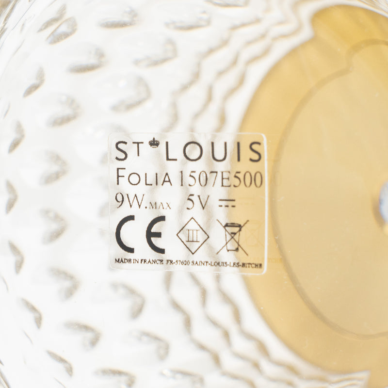 Hermes X Saint Louis Folia Portable lamp Clair/ clear GHW