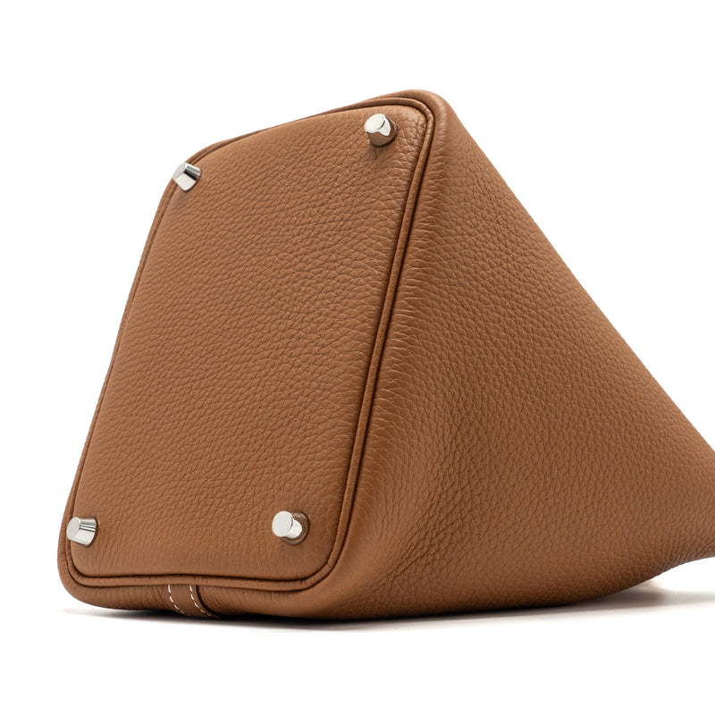 Hermes Picotin 18 Lock Bag Clemence Gold SHW Stamp U