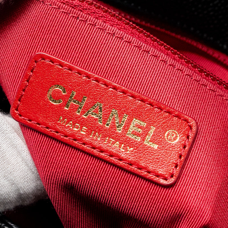 Chanel Chain Handle Flap Bag Quilted Calfskin Black LGHW
