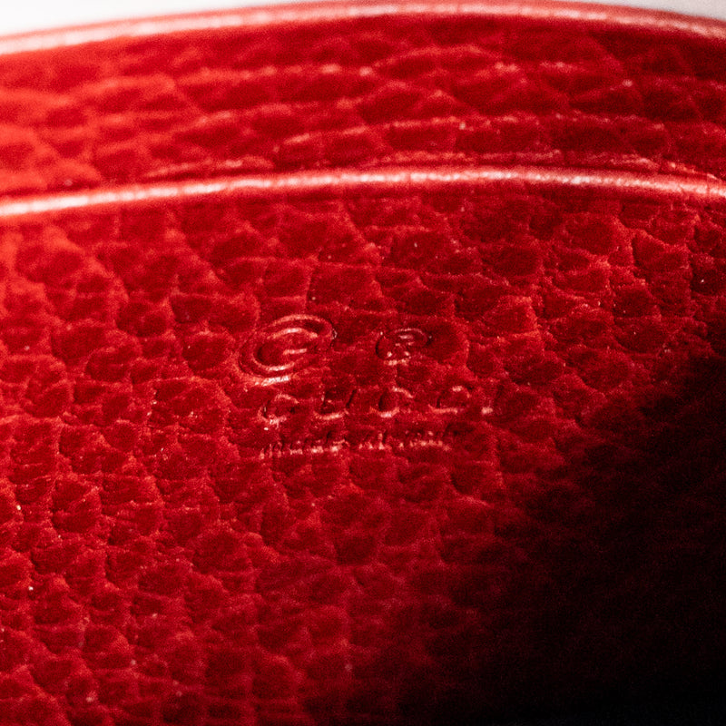 Gucci Interlocking Chain Wallet Calfskin Red GHW