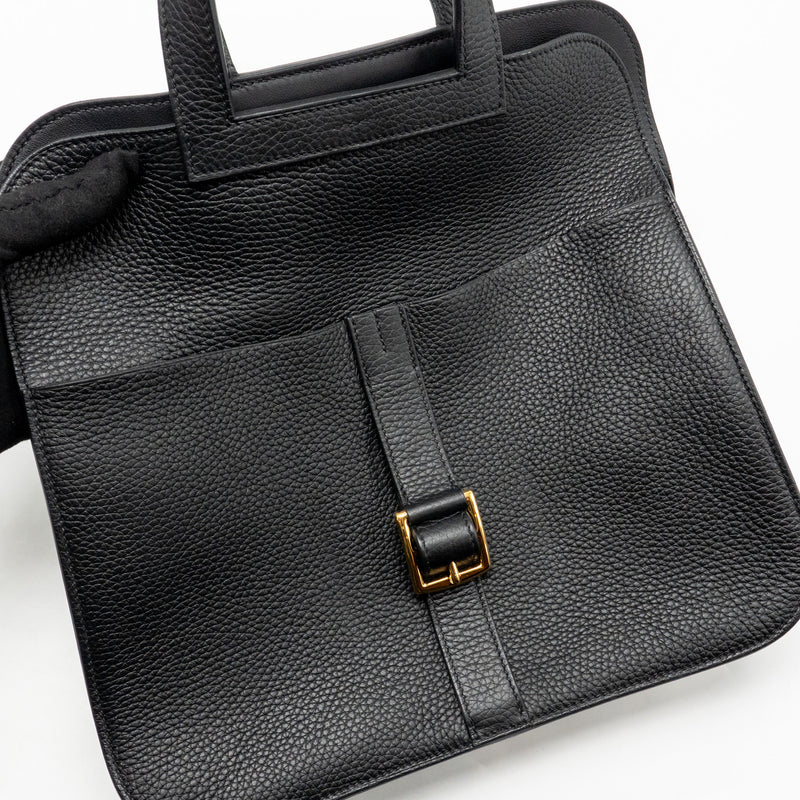 Hermes Halzan 31 Clemence Black GHW Stamp B