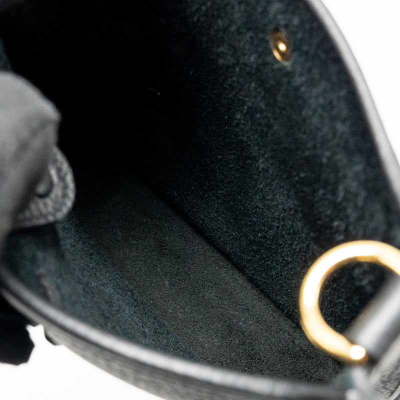 Hermes Mini Evelyne Clemence black GHW stamp K