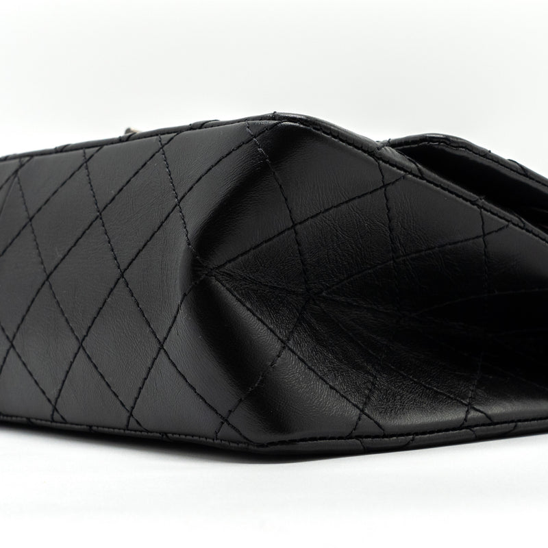 Chanel Large 2.55 Reissue Flap Bag Aged Calfskin Black Ruthenium Hardware (microchip)