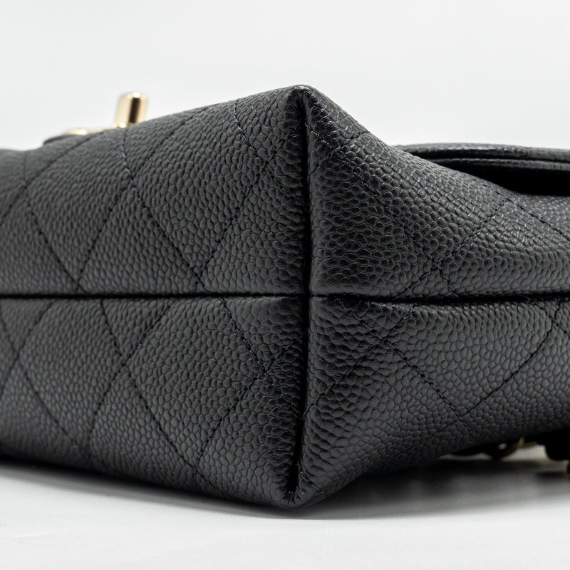 Chanel Chain Handle Flap Bag Quilted Calfskin Black LGHW