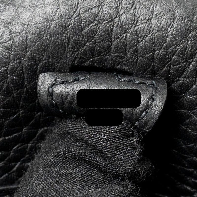 Hermes Mini Evelyne Clemence black GHW stamp K