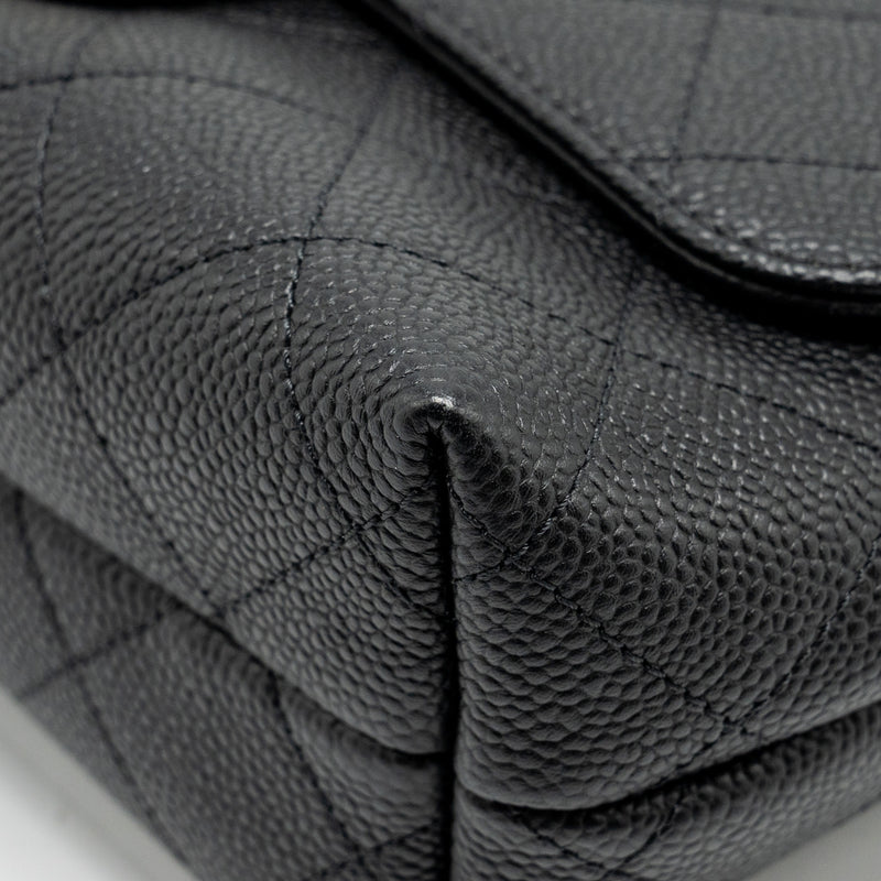 Chanel Chain Handle Flap Bag Quilted Calfskin Black LGHW