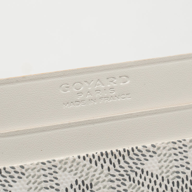 Goyard Saint Sulpice Card Holder Goyardine Canvas White