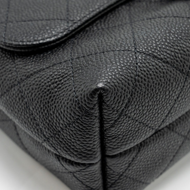 Chanel Chain Handle Flap Bag Quilted Calfskin Black LGHW