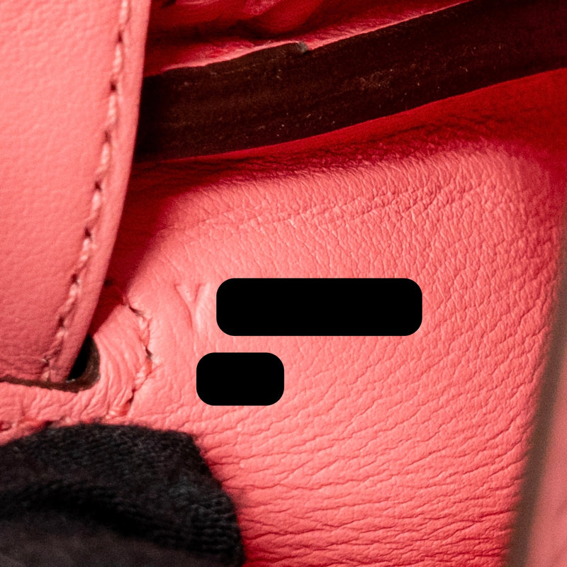 Hermes Kelly 25 Swift Rose Ete SHW stamp Y
