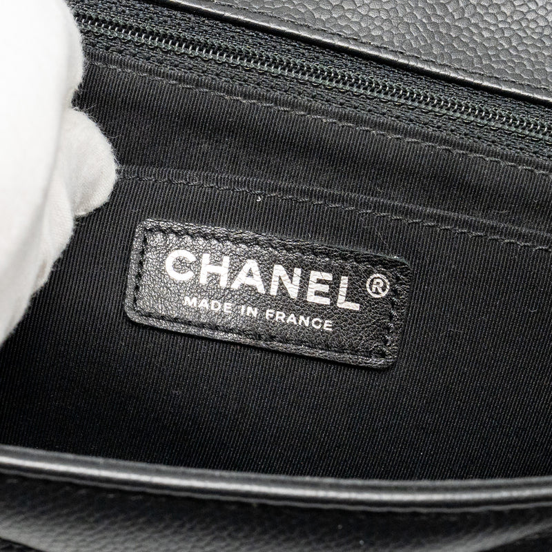 Chanel Envelop Flap Bag Chevron Caviar Black SHW