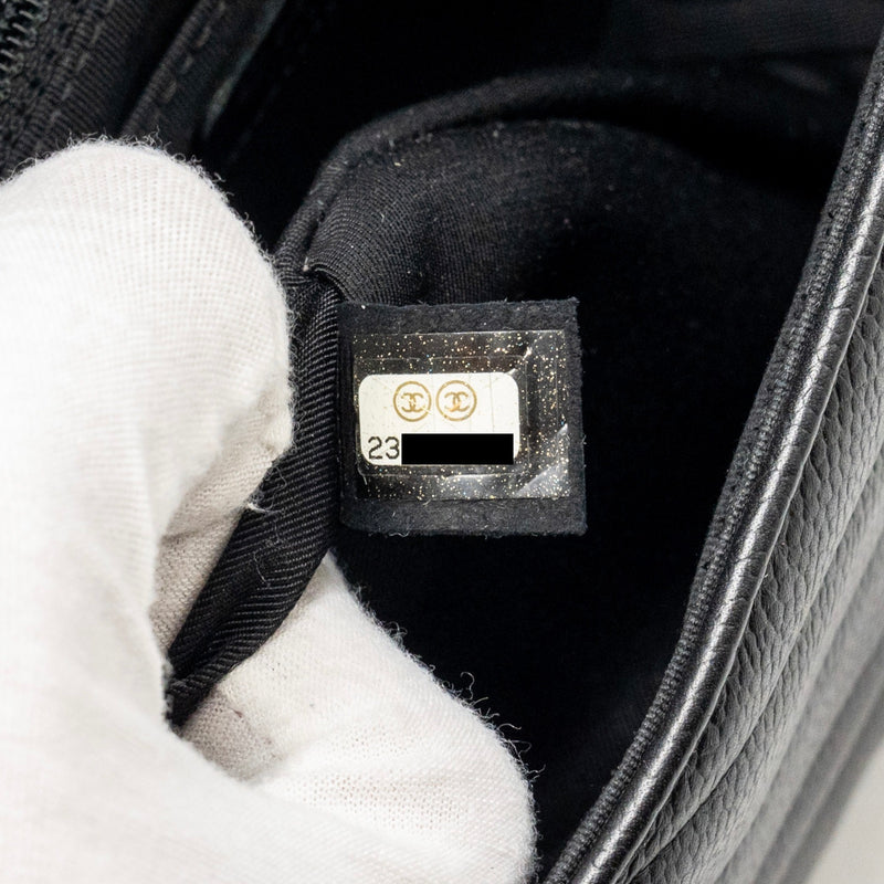 Chanel Envelop Flap Bag Chevron Caviar Black SHW