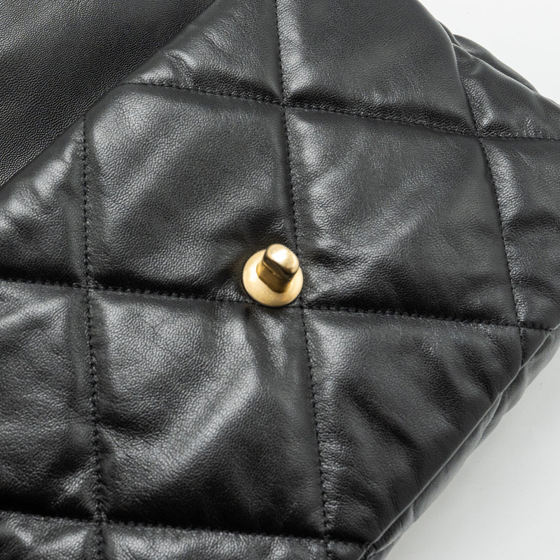 Chanel medium 19 bag goatskin black multicolour hardware