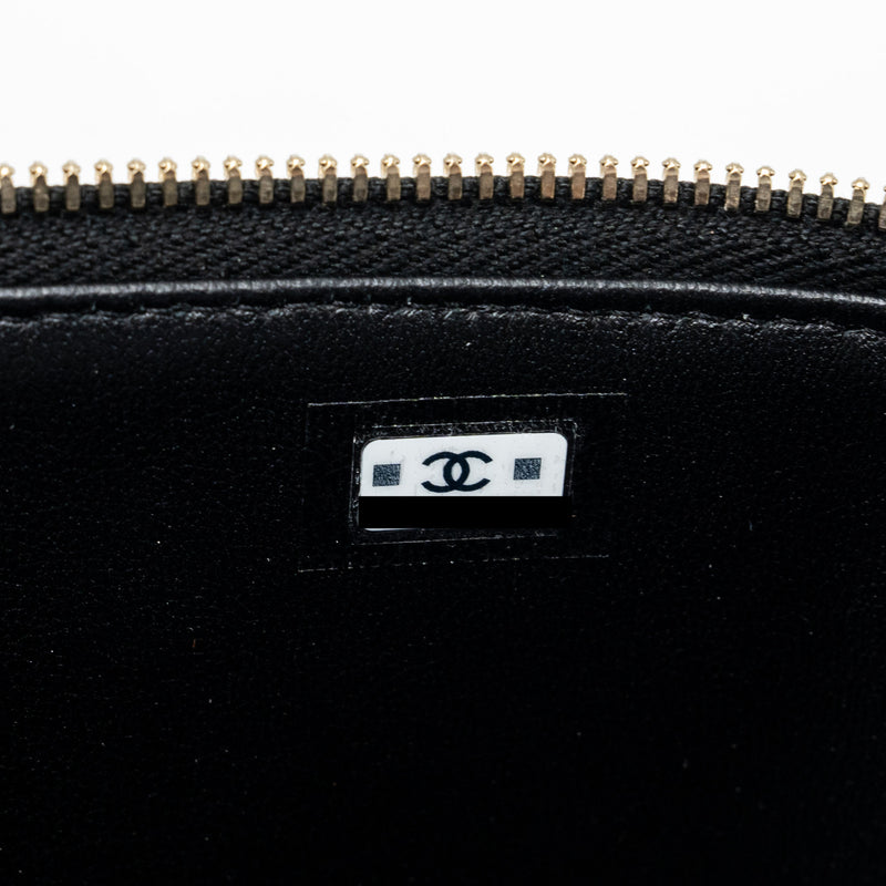 Chanel Detail Top Handle Long Vanity With Chains Lambskin Black GHW(Microchip)